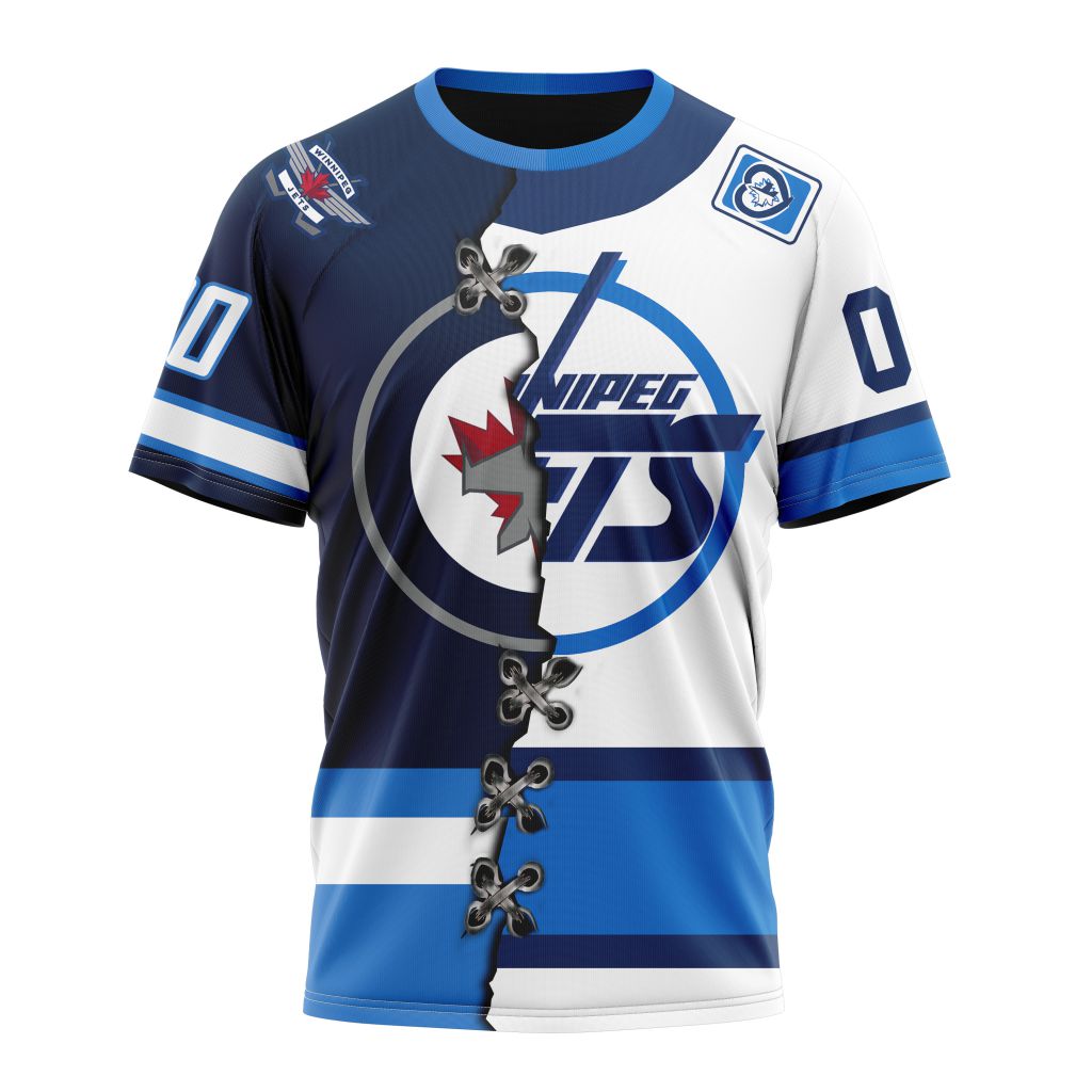 T-shirt NHL Winnipeg Jets Special Home Mix Reverse Retro Personalized Kits