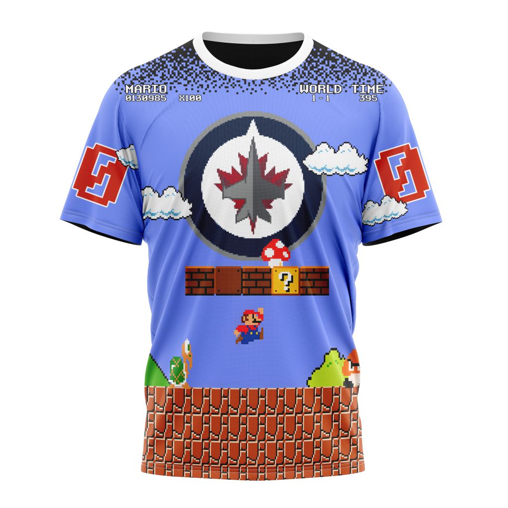 T-shirt NHL Winnipeg Jets Special Kits With Super Mario Game Design