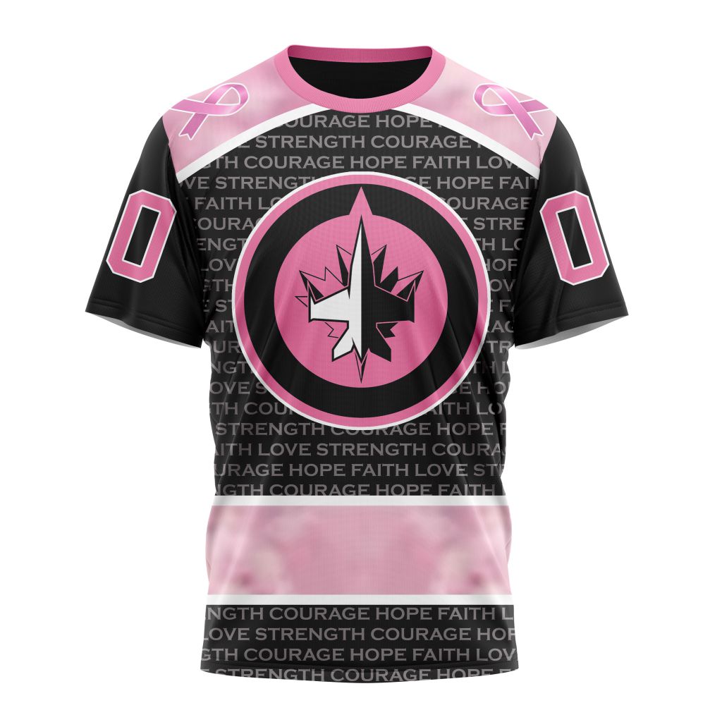 T-shirt NHL Winnipeg Jets Special Pink Fight Breast Cancer Design ST2402
