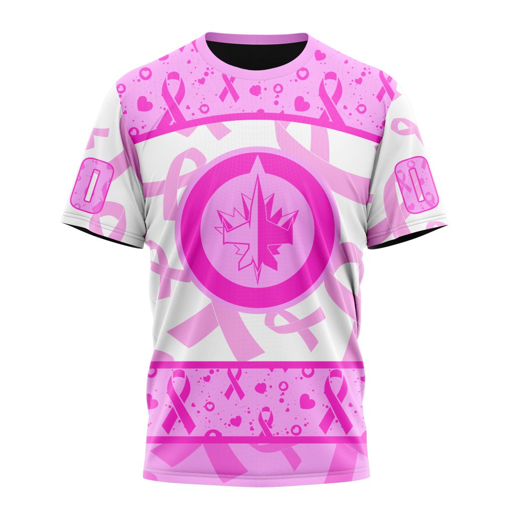 T-shirt NHL Winnipeg Jets Special Pink October Breast Cancer Awareness Month ST2302