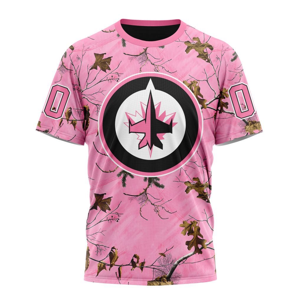 T-shirt NHL Winnipeg Jets Special Realtree Pink Camouflage Design ST2401