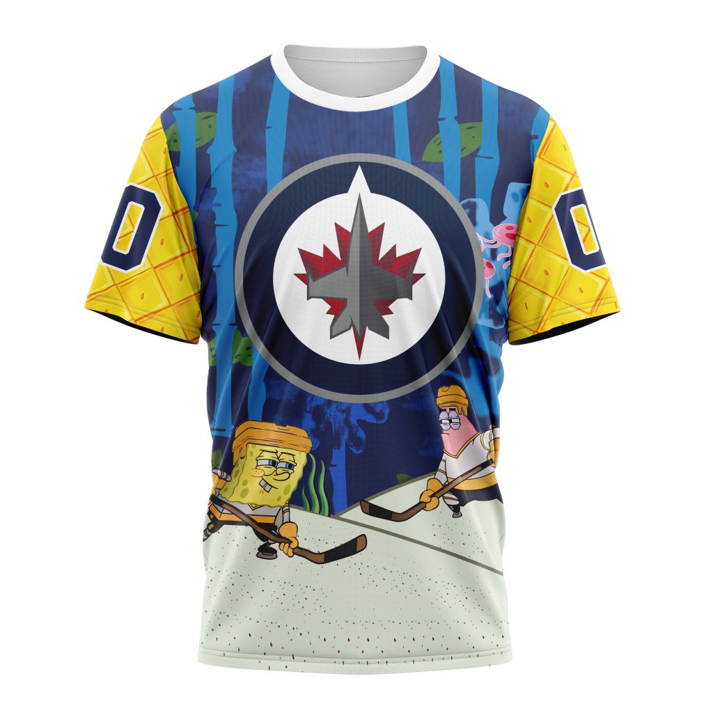 T-shirt NHL Winnipeg Jets Special SpongeBob SquarePants Design ST2401
