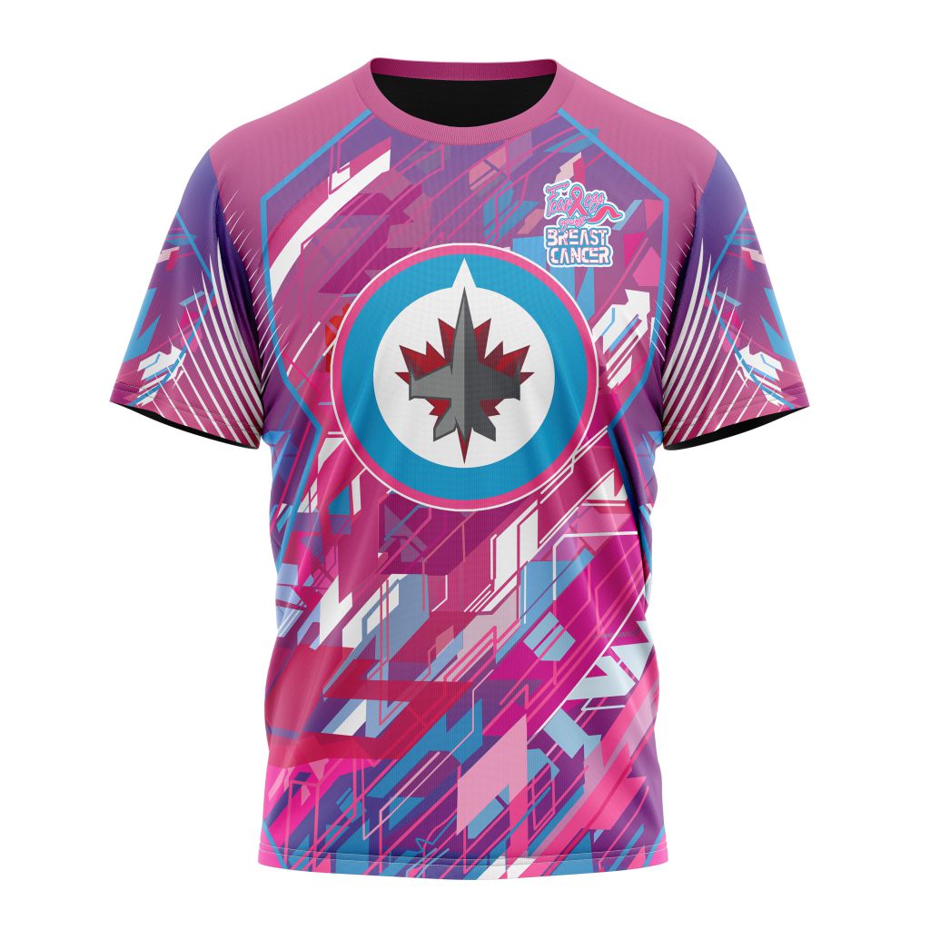 T-shirt NHL Winnipeg Jets | Specialized Design I Pink I Can! Fearless Again Breast Cancer