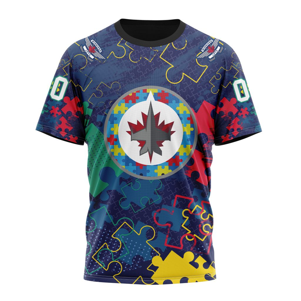 T-shirt NHL Winnipeg Jets | Specialized Fearless Aganst Autism