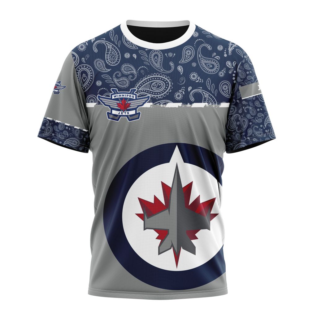 T-shirt NHL Winnipeg Jets | Specialized Jersey Hockey With Paisley