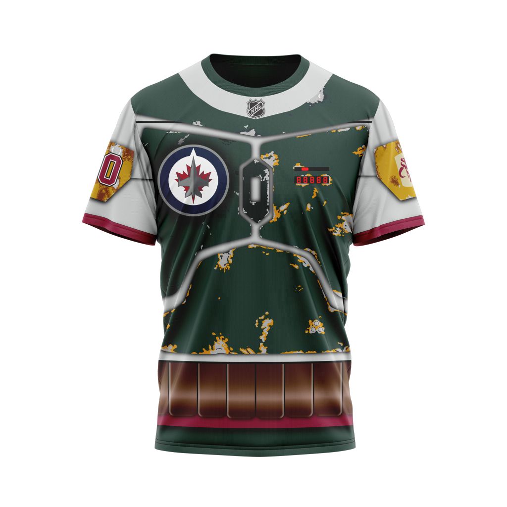 T-shirt NHL Winnipeg Jets X Boba Fett's Armor Specialized Design For Star Wars Fourth Of July