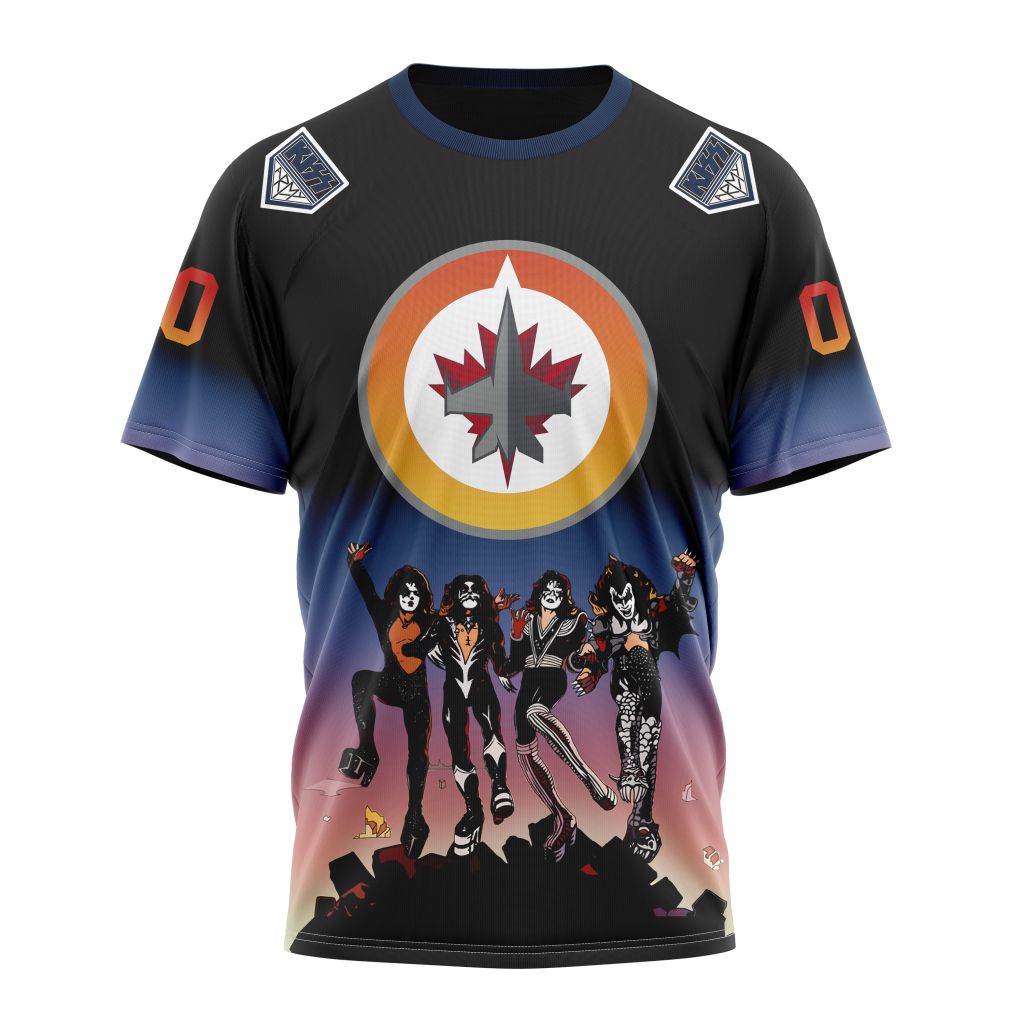 T-shirt NHL Winnipeg Jets X KISS Band Design V2301