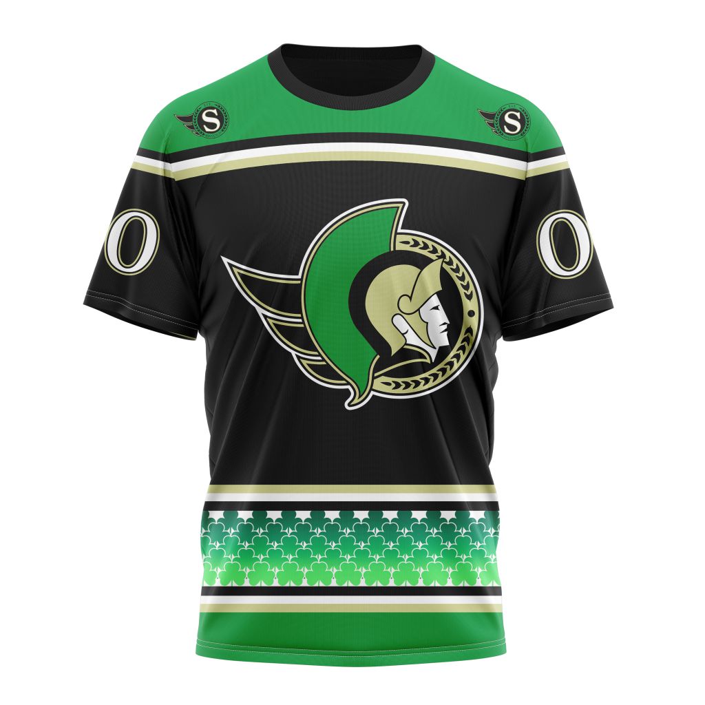 T-shirt Ottawa Senators Specialized Hockey Celebrate St Patrick's Day V0122