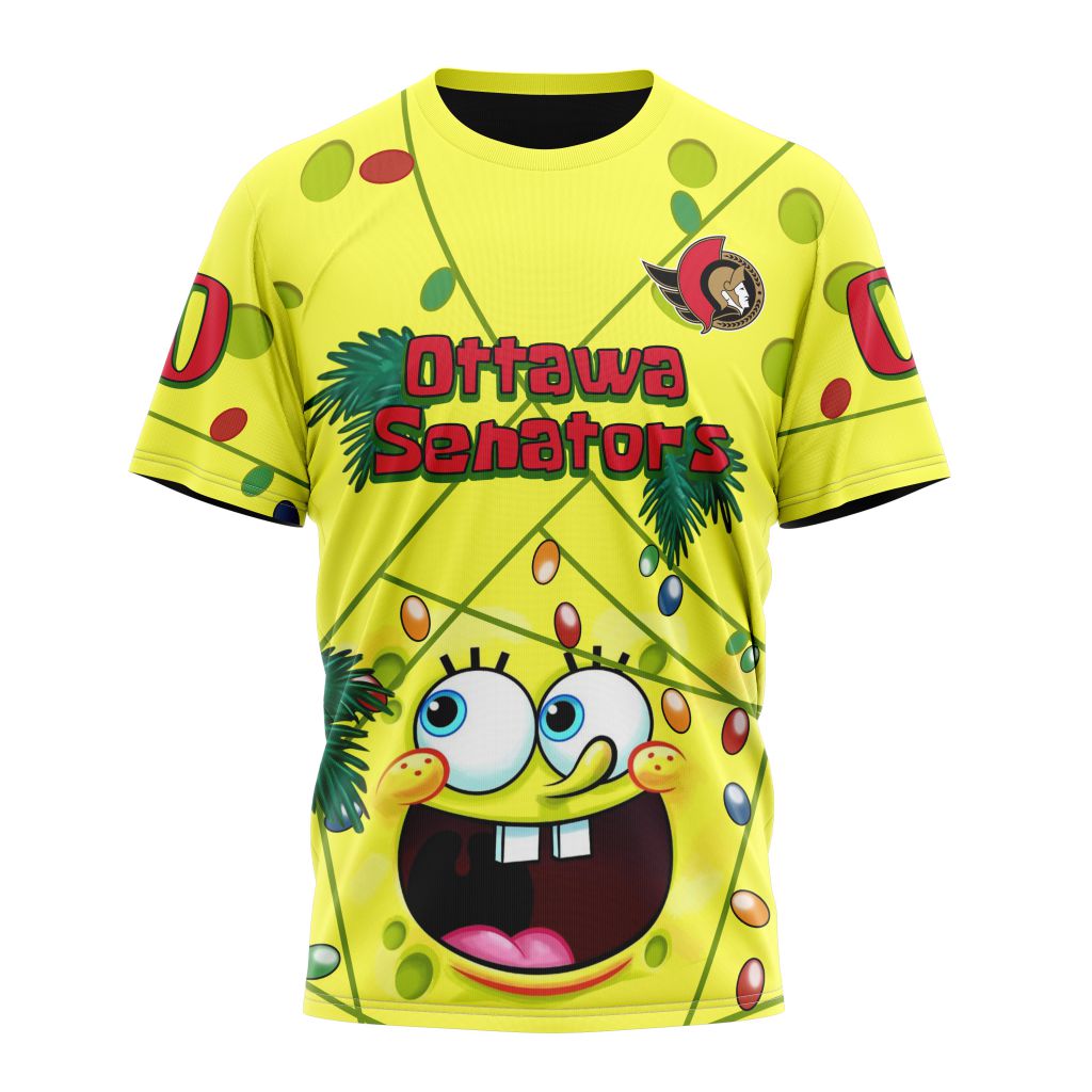 T-shirt Ottawa Senators Specialized Jersey With SpongeBob V0122