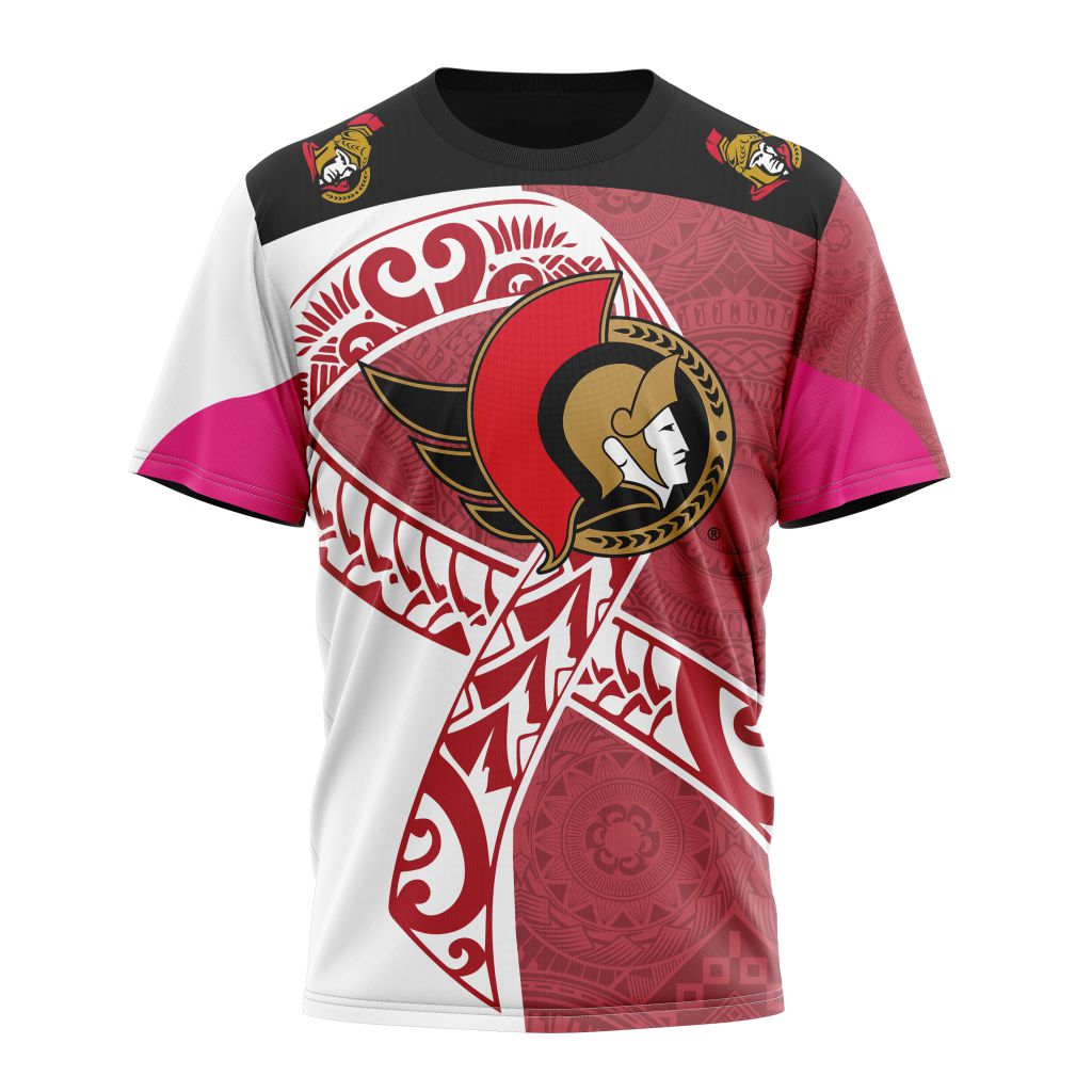 T-shirt Ottawa Senators Specialized Samoa Fights Cancer Jersey