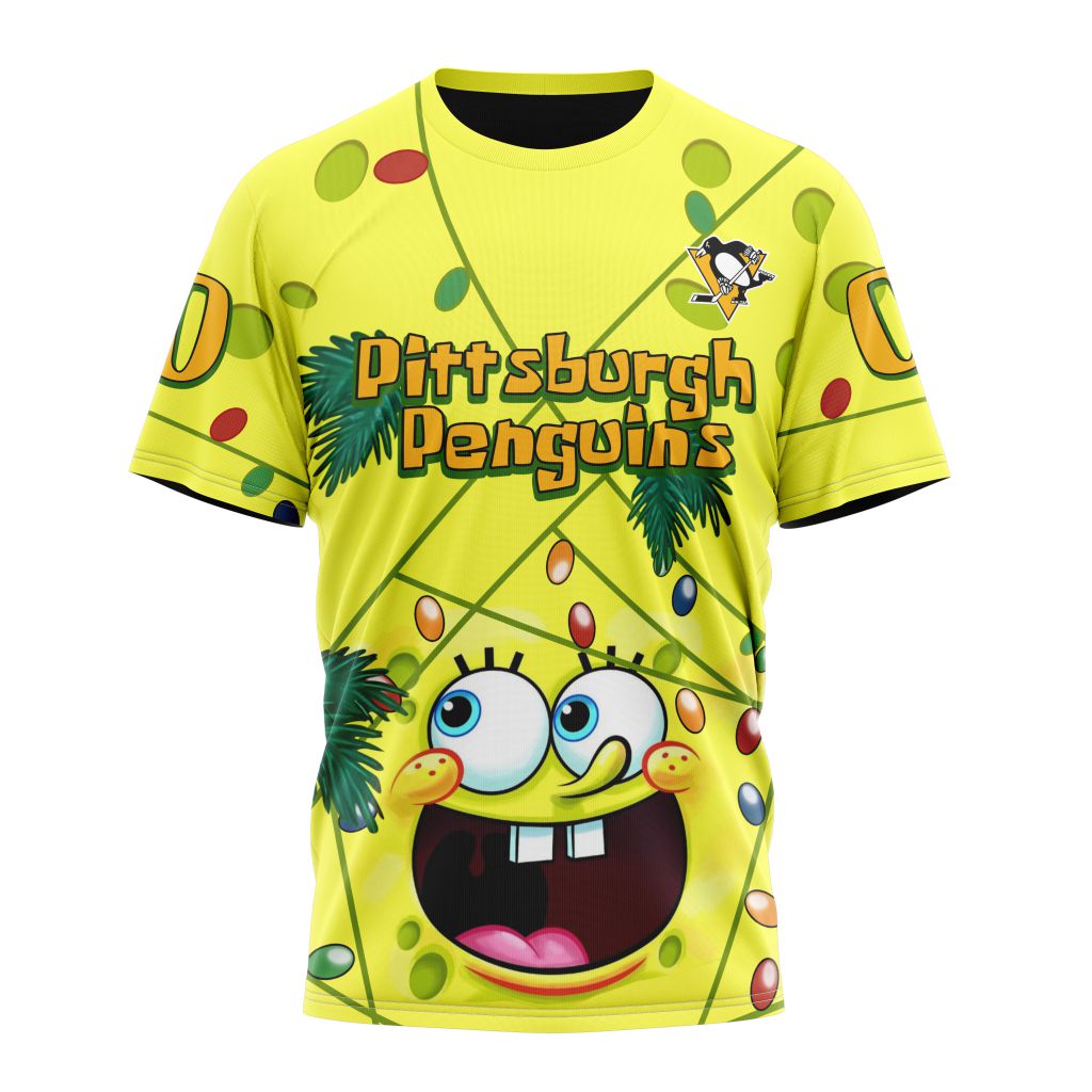 T-shirt Pittsburgh Penguins | Specialized Jersey With SpongeBob V0122