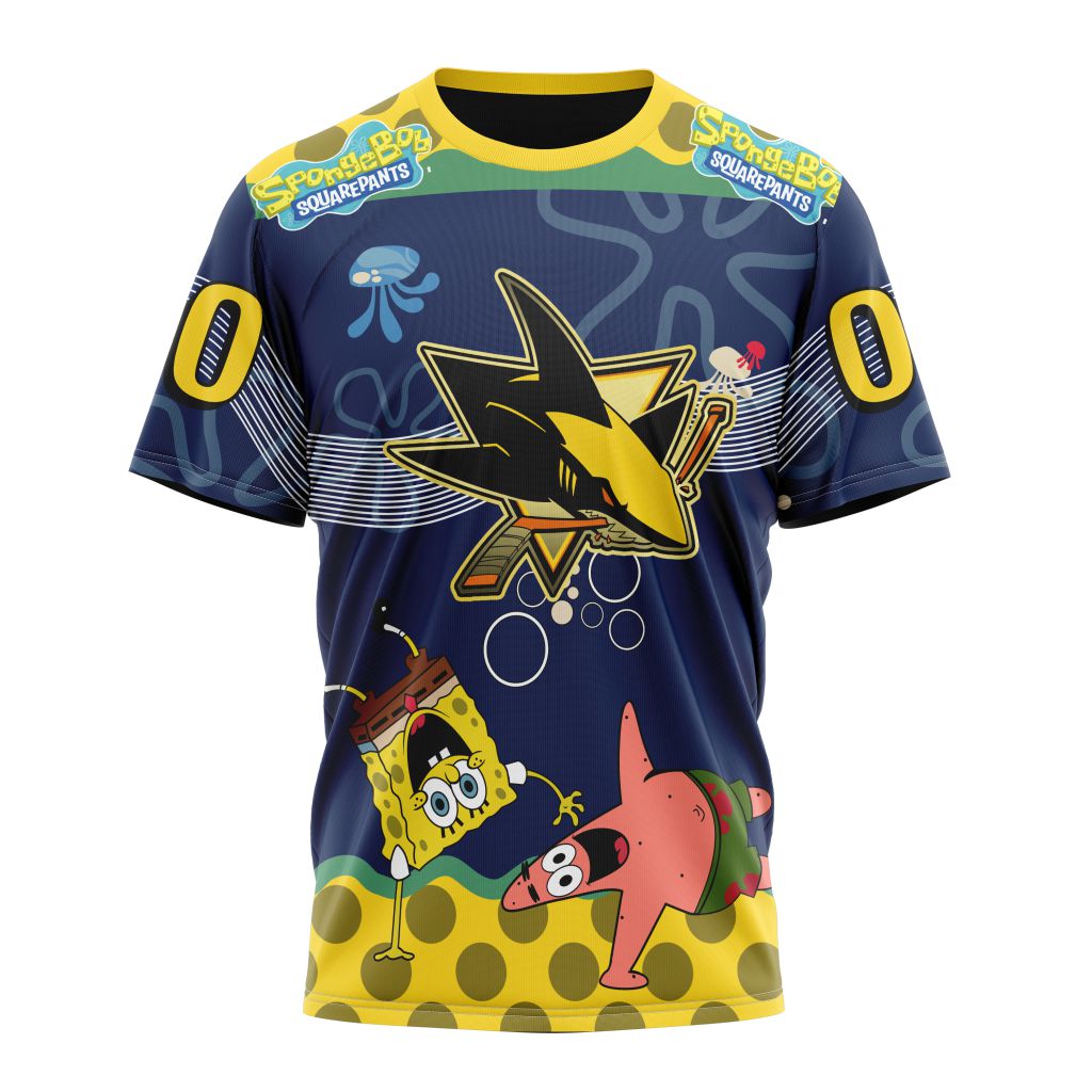 T-shirt San Jose Sharks | Specialized Jersey With SpongeBob