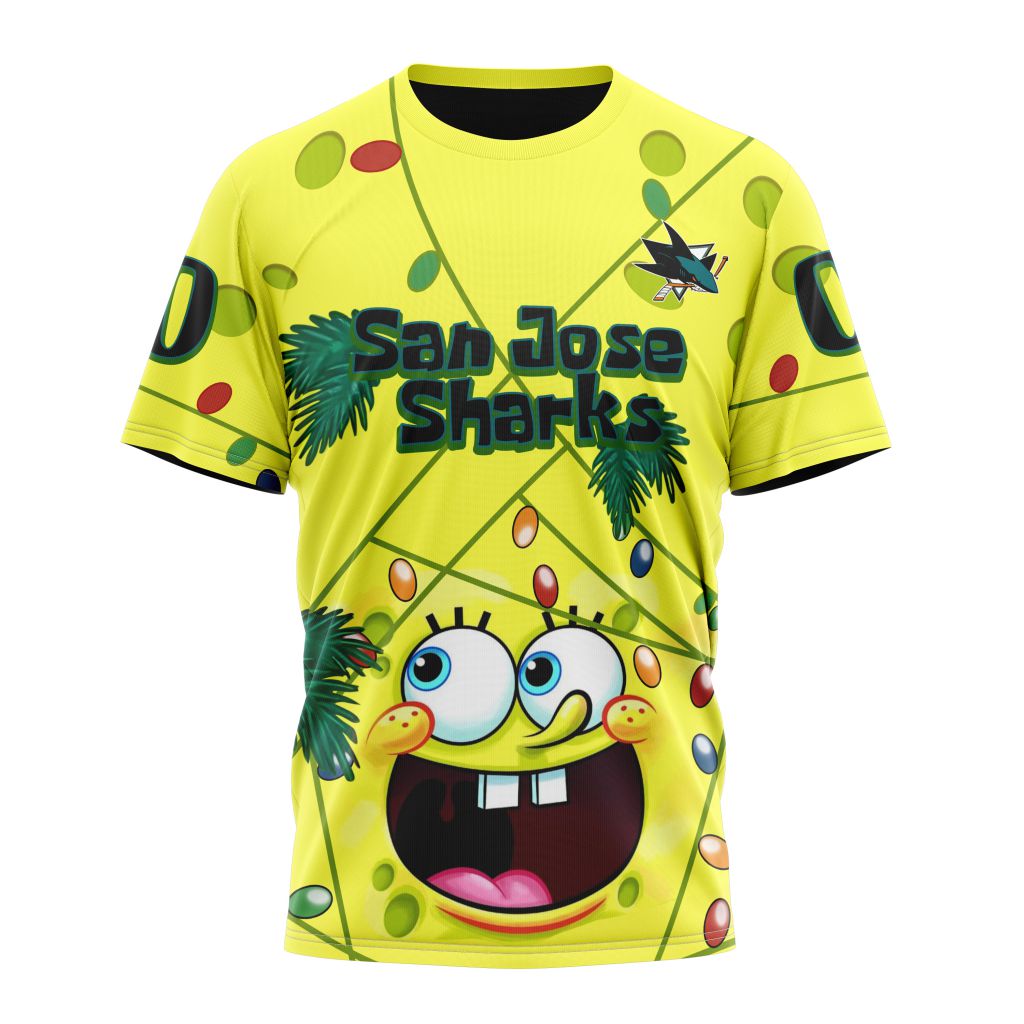 T-shirt San Jose Sharks | Specialized Jersey With SpongeBob V0122