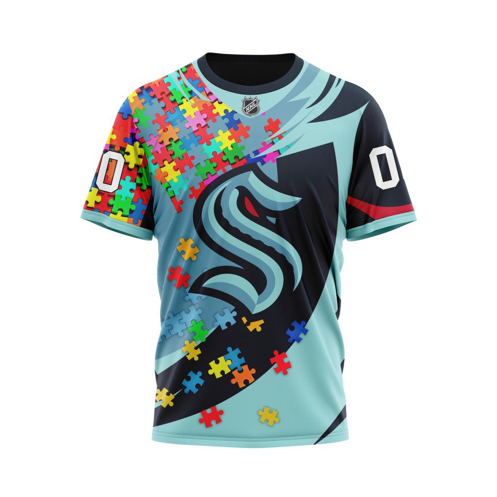 T-shirt Seattle Kraken Autism Awareness | Personalized NameNumber V0122