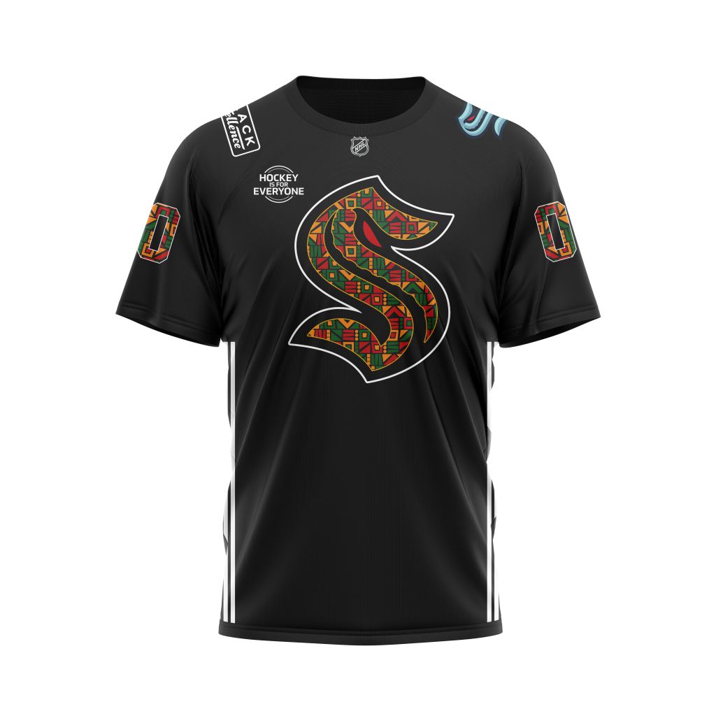 T-shirt Seattle Kraken Black History Month Pattern | Personalized NameNumber V22