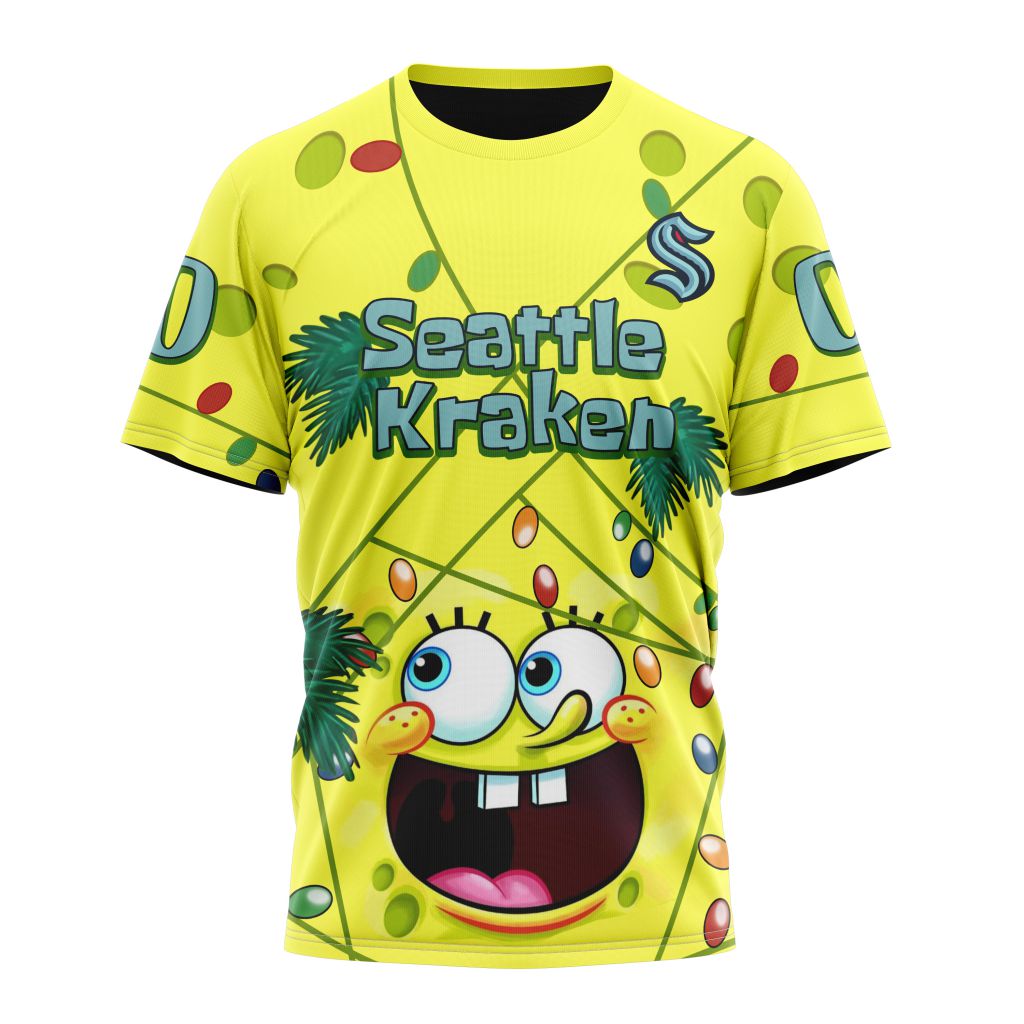 T-shirt Seattle Kraken | Specialized Jersey With SpongeBob V0122