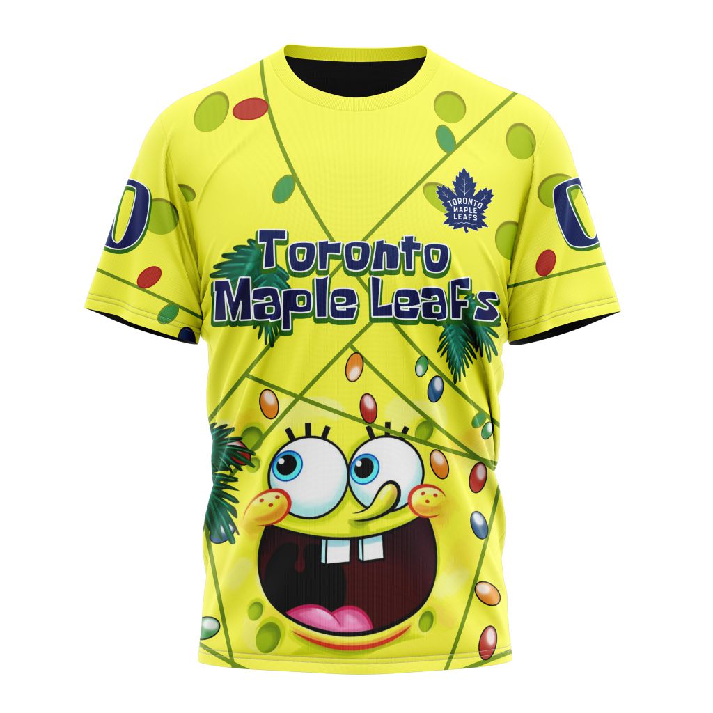 T-shirt Toronto Maple Leafs Specialized Jersey With SpongeBob V0122