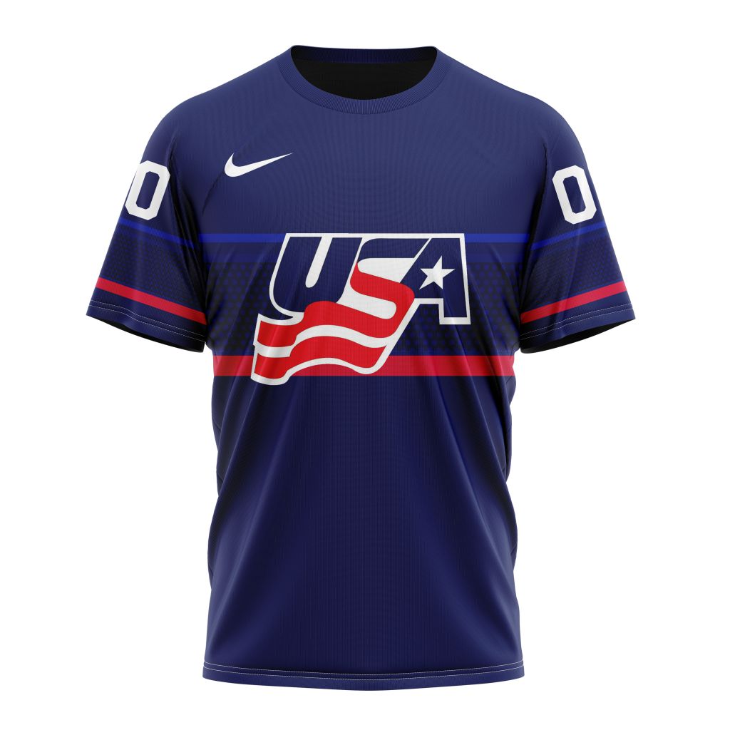 T-shirt USA Hockey Away Personalized Kits