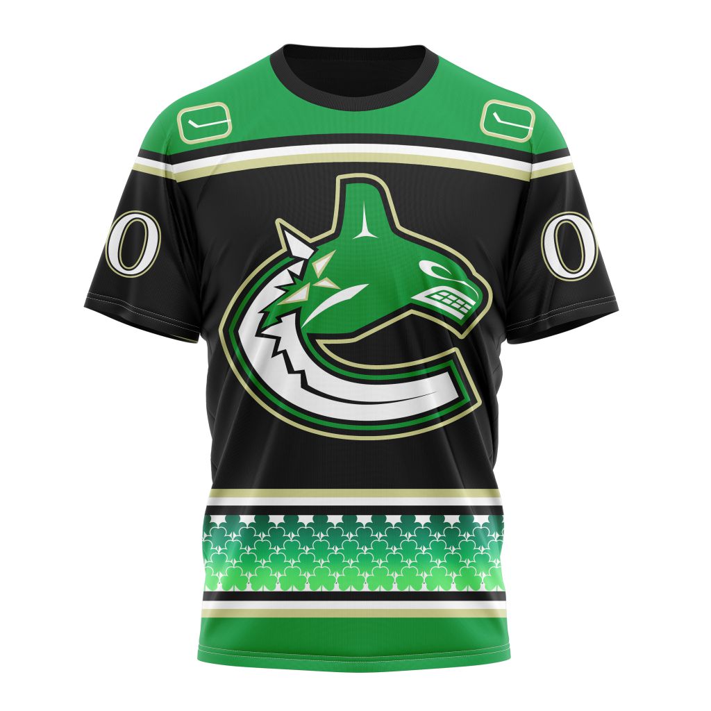 T-shirt Vancouver Canucks Specialized Hockey Celebrate St Patrick's Day V0122
