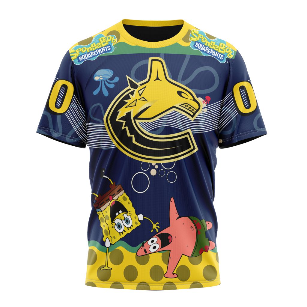 T-shirt Vancouver Canucks Specialized Jersey With SpongeBob