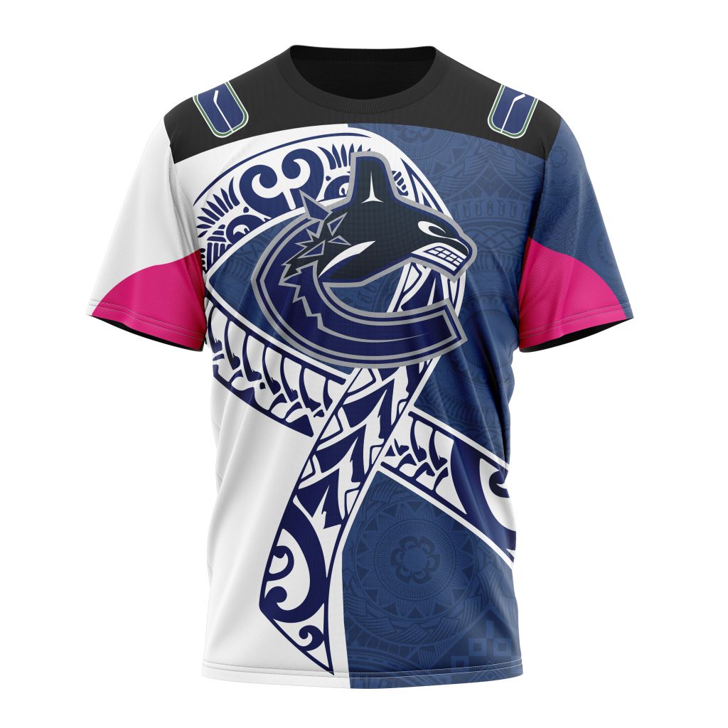 T-shirt Vancouver Canucks Specialized Samoa Fights Cancer Jersey