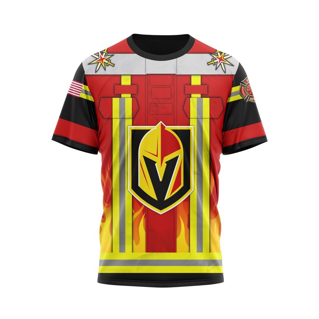 T-shirt Vegas Golden Knights Honnor Firefighter Uniform V0622