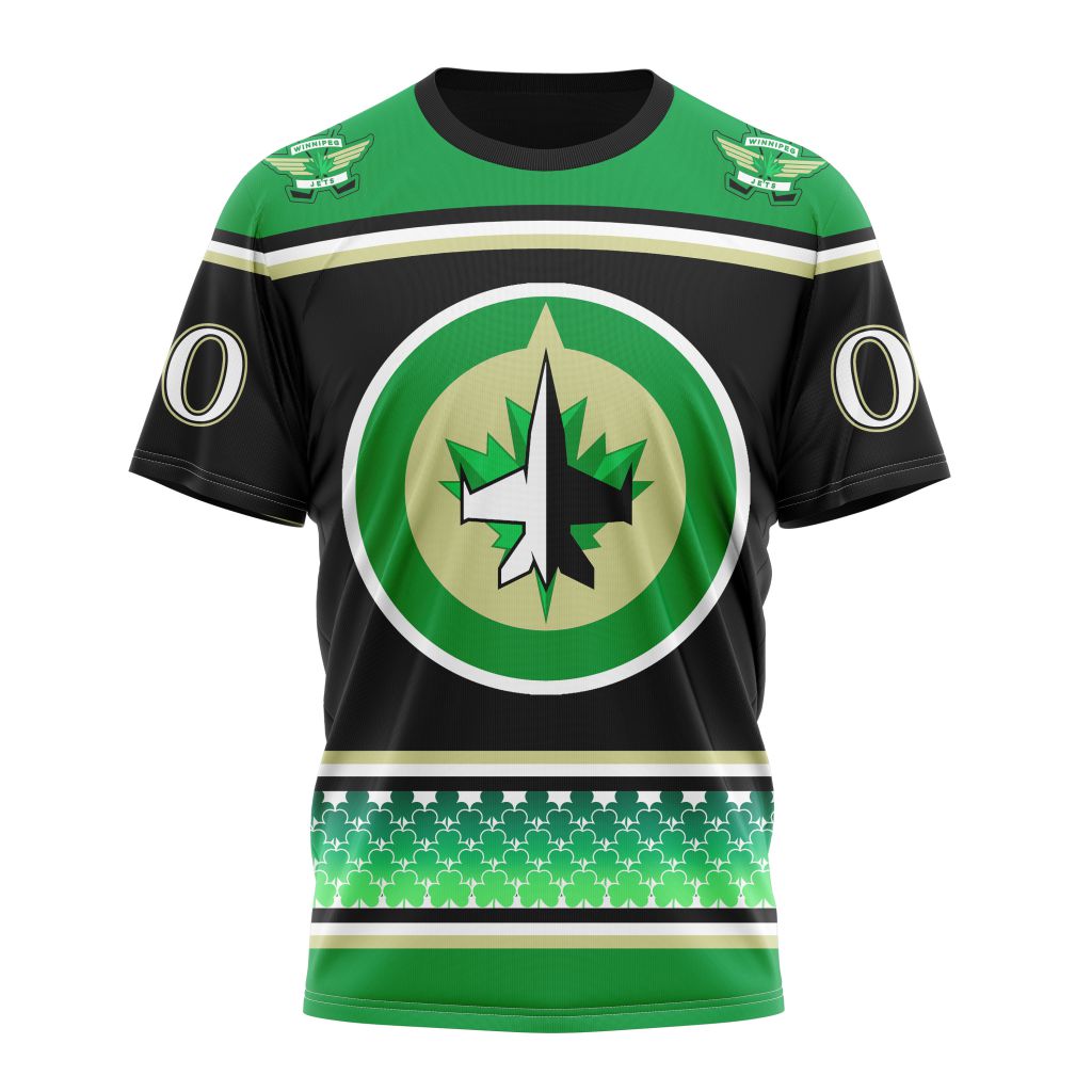 T-shirt Winnipeg Jets Specialized Hockey Celebrate St Patrick's Day V0122