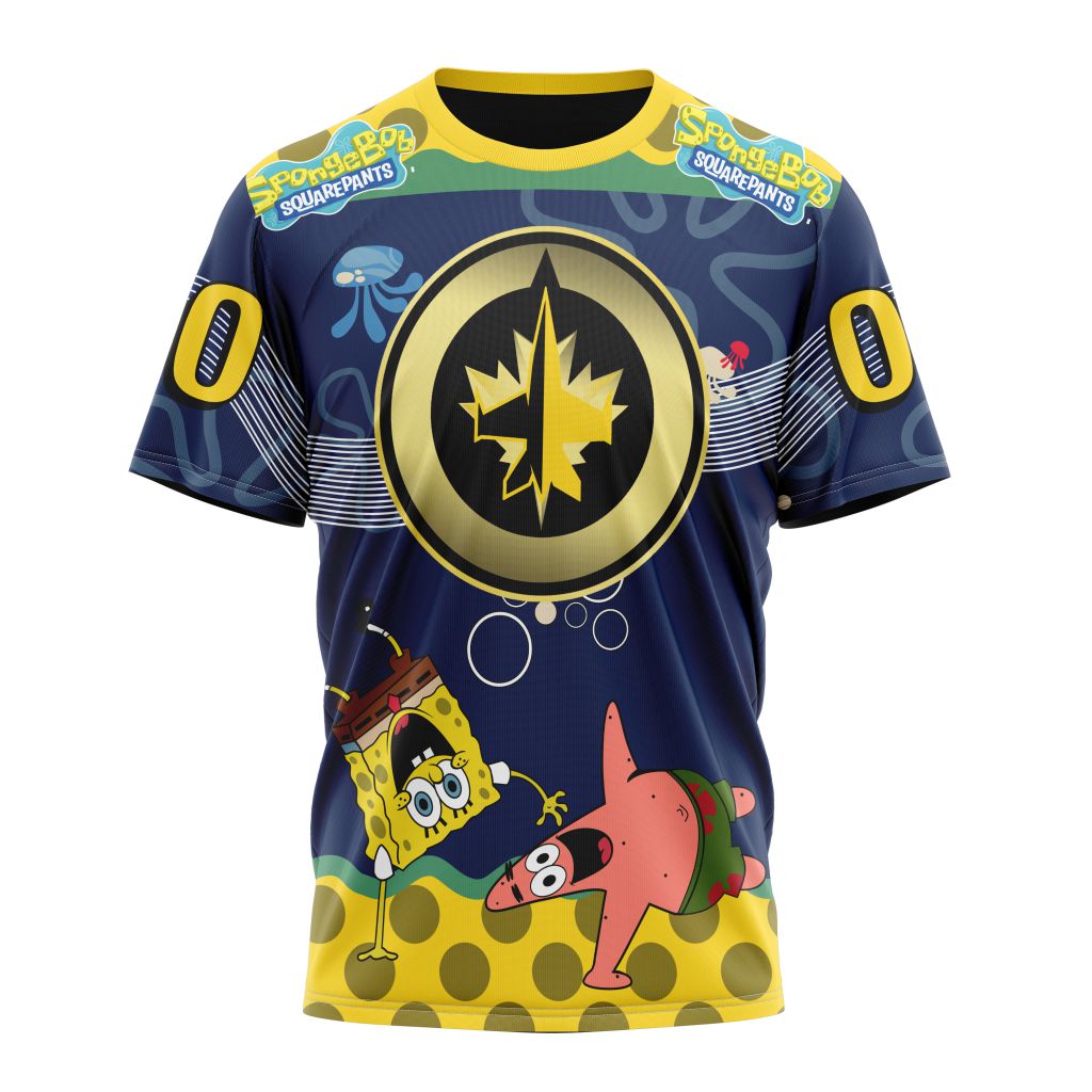 T-shirt Winnipeg Jets Specialized Jersey With SpongeBob
