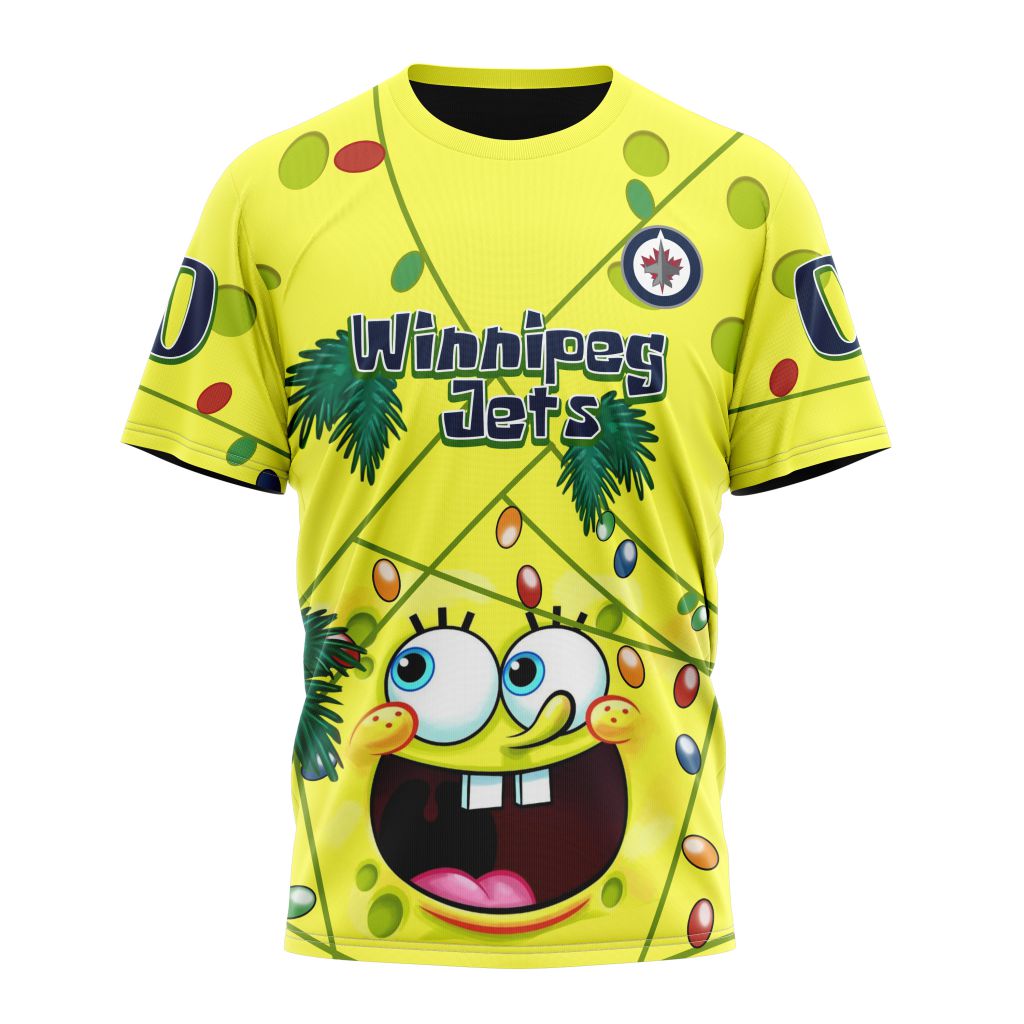 T-shirt Winnipeg Jets Specialized Jersey With SpongeBob V0122