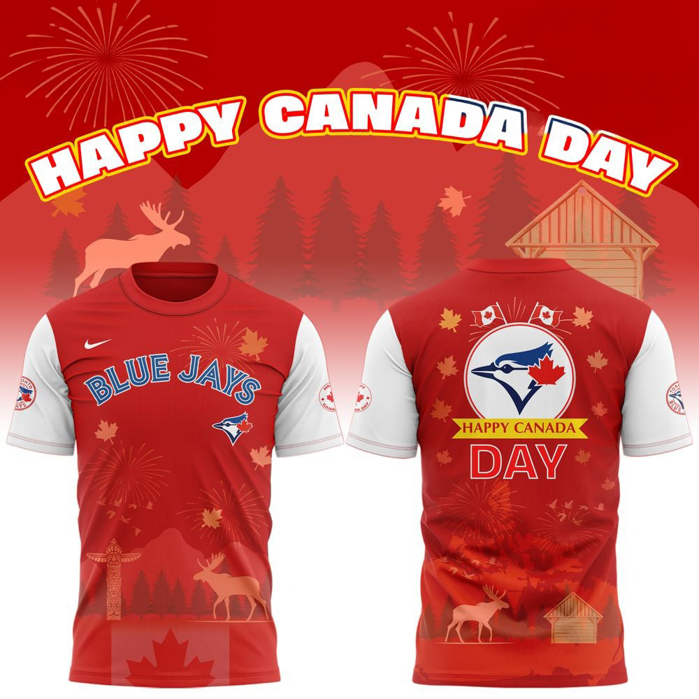Toronto Blue Jays x Happy Canada Day 2025 T-Shirt Toronto Blue Jays Merch Gifts For Dad