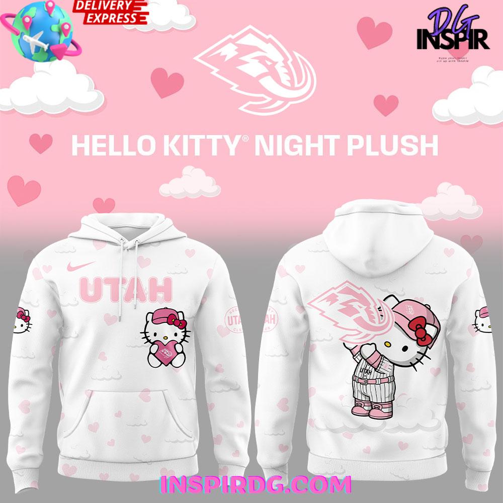 Utah Mammoth Hello Kitty Night Plush 2025 Hoodie Gift For Sport Music Fans