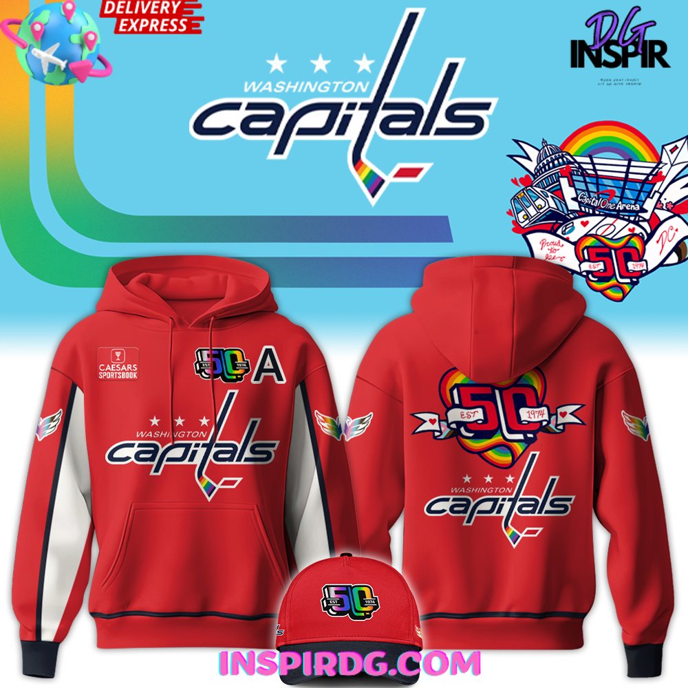 Washington Capitals 50th Anniversary Pride Edition Hoodie Gift For Sport Music Fans