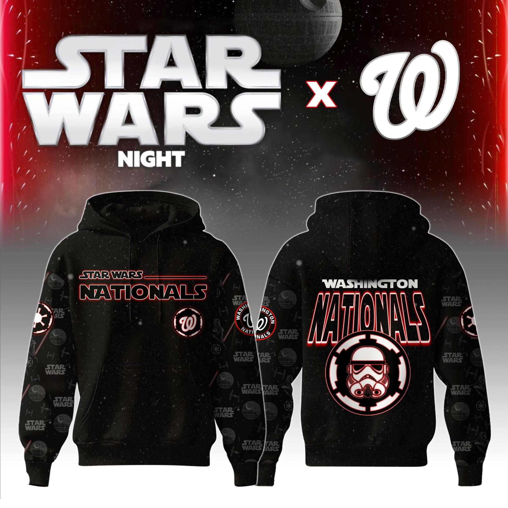 Washington Nationals MLB x Star War Night Special Edition Hoodie 2025 Gifts For Baseball Fans