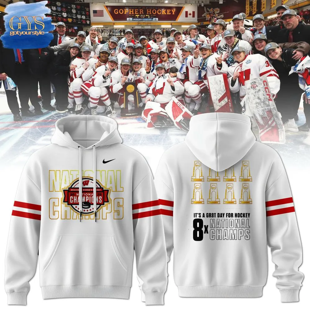Wisconsin Women's Hockey National Champions 2025 Hoodie Gift For Sport Music Fans