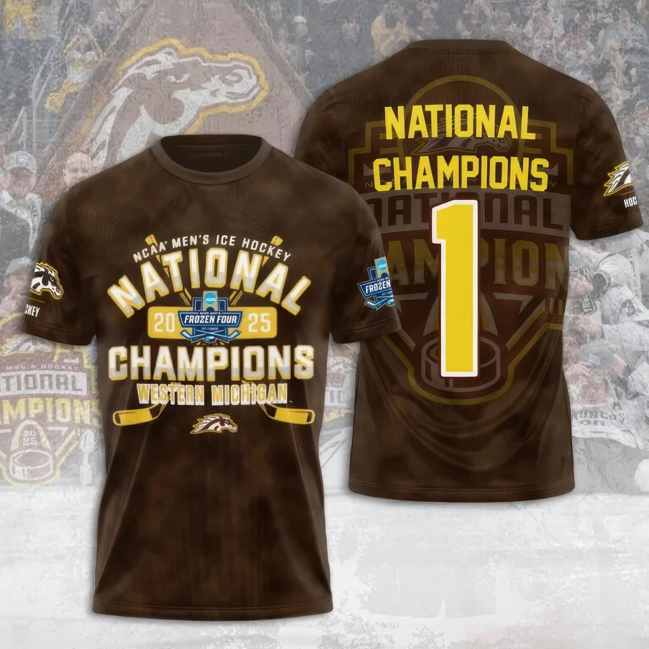 WMU Hockey 2025 National Champion Shirt Good Gifts For Hockey Fans
