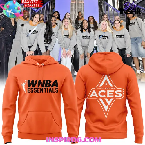 WNBA Las Vegas Aces x Essentials 2025 Orange Hoodie