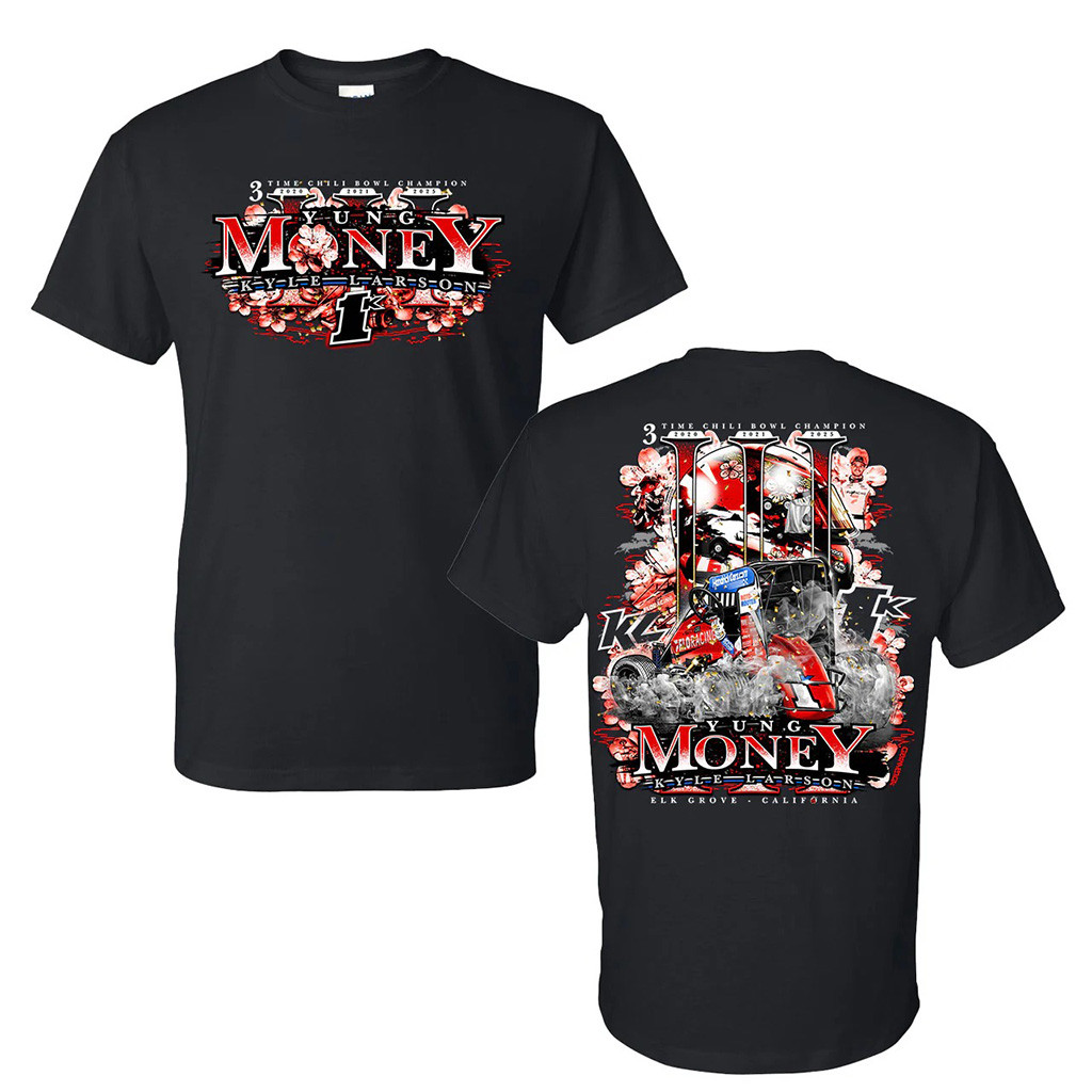 Yung Money Kyle Larson 3-Time Chili Bowl Champion T-Shirt Gifts For Dad